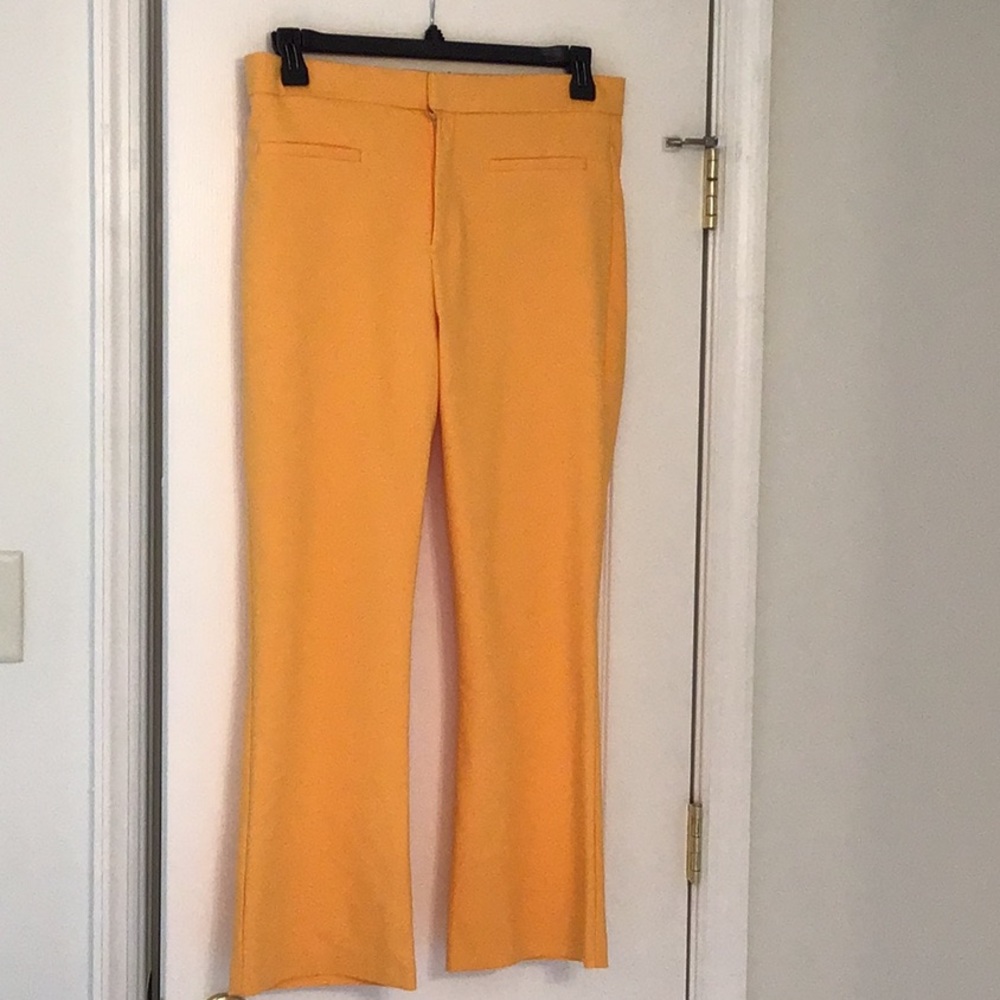 Zara Orange cropped knit pant